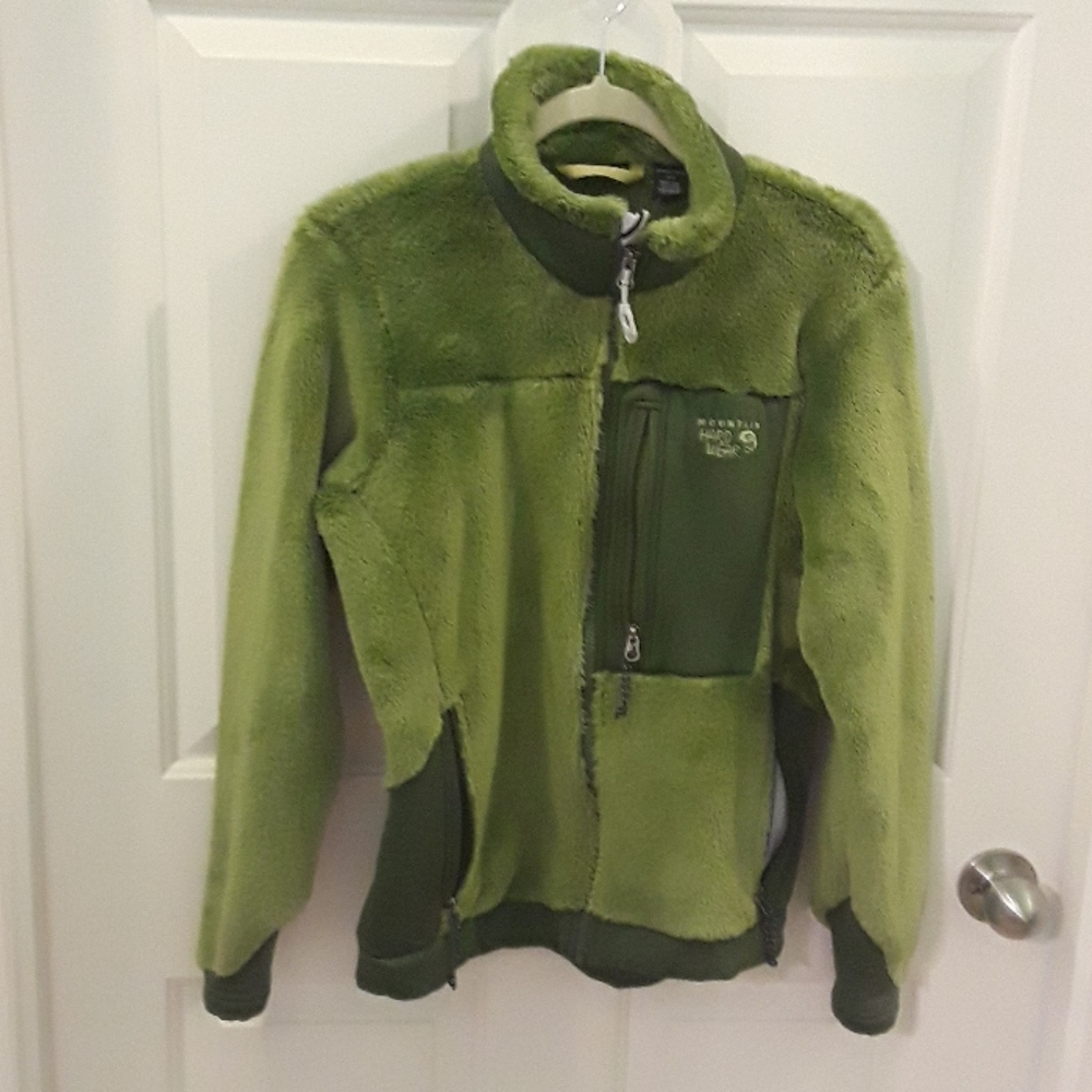 Mountain Hardwear Green Fleece Jacket Womens M